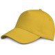 Cappellino golf 5 pannelli giallo personalizzato K18040G