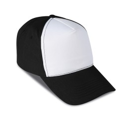 Cappellino golf 5 pannelli nero personalizzato K18015N
