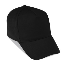 Cappellino golf 5 pannelli nero personalizzato K18024N