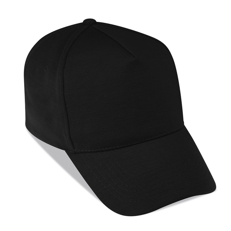 Cappellino golf 5 pannelli nero personalizzato K18024N