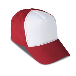 Cappellino golf 5 pannelli rosso personalizzato K18015R