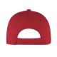 Cappellino golf 5 pannelli rosso personalizzato K18015R