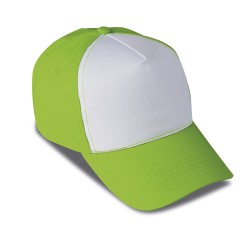 Cappellino golf 5 pannelli verde acido personalizzato K18015VA