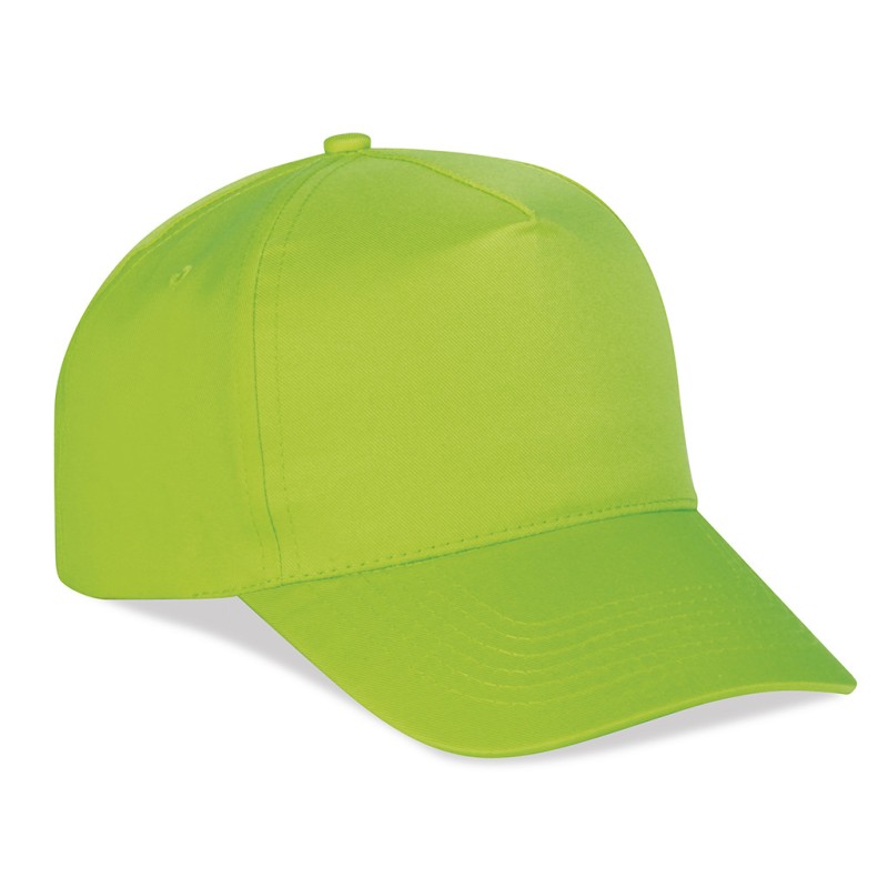 Cappellino golf 5 pannelli verde acido personalizzato K18019VA