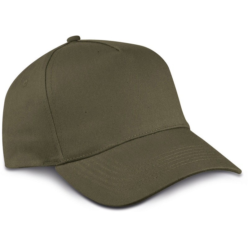 Cappellino golf 5 pannelli verde militare personalizzato K18040VM