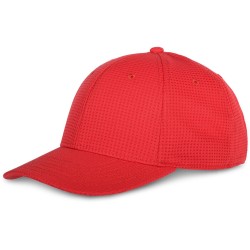 Cappellino golf 6 pannelli rosso personalizzato K18123R