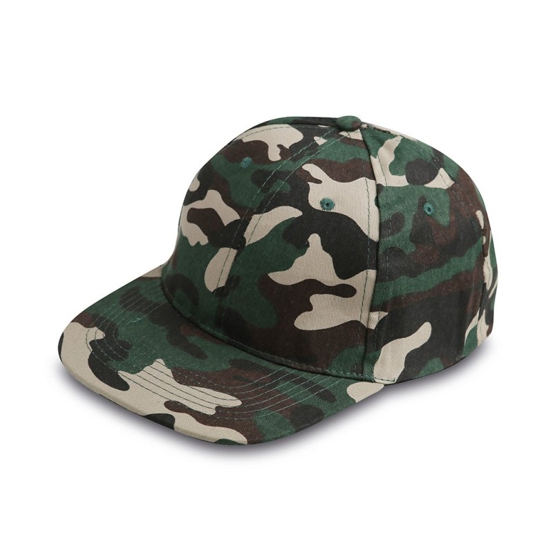 Cappellino rapper 6 pannelli mimetico personalizzato K18102