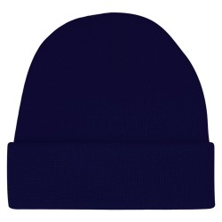 Cappellino zuccotto da bambooino in acrilico blu navy personalizzato K18302NY