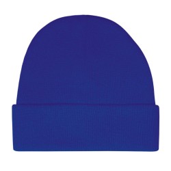 Cappellino zuccotto da bambooino in acrilico blu royal personalizzato K18302BL