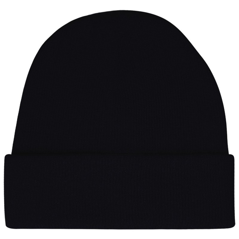 Cappellino zuccotto da bambooino in acrilico nero personalizzato K18302N