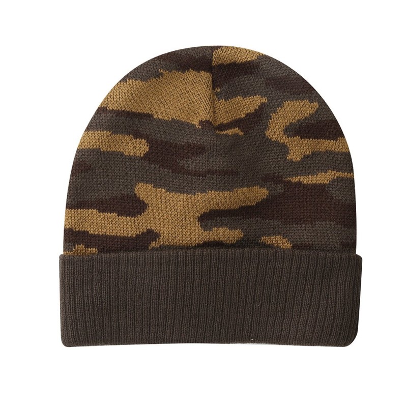 Cappellino zuccotto doppio strato  in acrilico mimetico personalizzato K18090