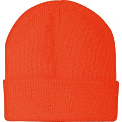 Cappellino zuccotto in acrilico arancione fluo personalizzato K18070AFL