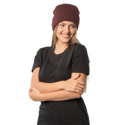 Cappellino zuccotto in acrilico bordeaux personalizzato K18189BO