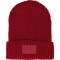 Cappellino zuccotto in acrilico con targhetta rosso personalizzato K18114R