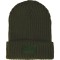 Cappellino zuccotto in acrilico con targhetta verde militare personalizzato K18114VM