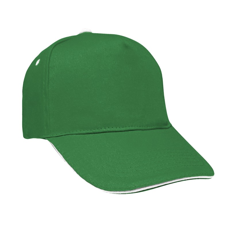 Cappello verde/bianco personalizzato K18043V/B