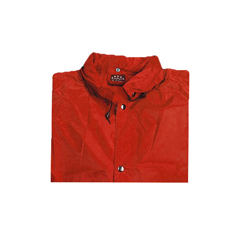 Giacca antipioggia in poliestere rossa personalizzata K18518R