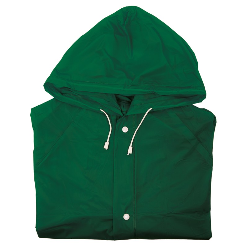 Giacca antipioggia in pvc verde personalizzata K18501V