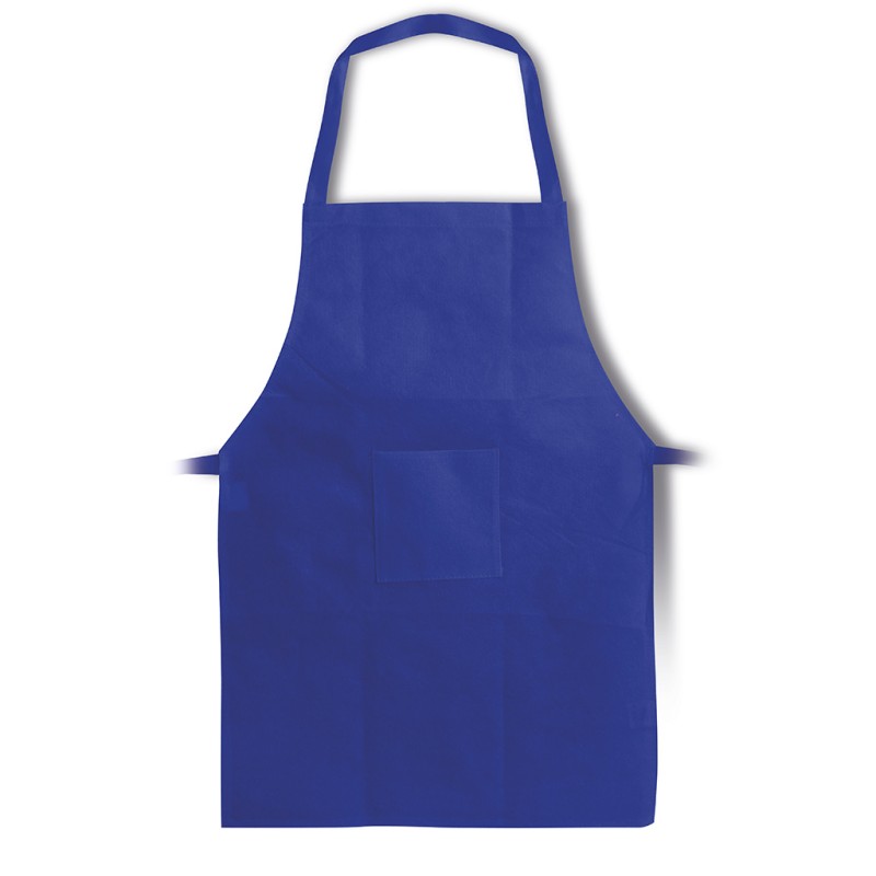 Grembiule da cucina classico in tnt blu royal personalizzato K18186BL
