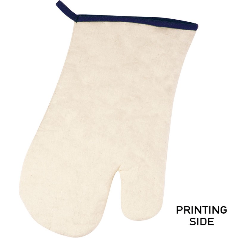Guanto da cucina in cotone blu navy personalizzato K18011NY