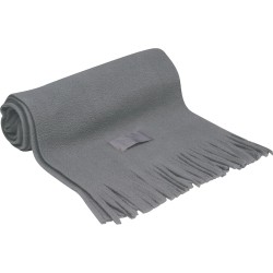 Sciarpa in pile con targhetta grigio personalizzato K18001GR