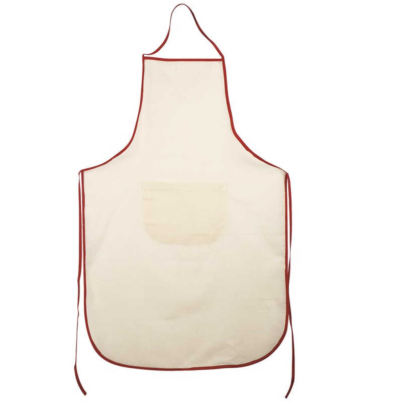Grembiule da cucina in cotone rosso personalizzato K18012R