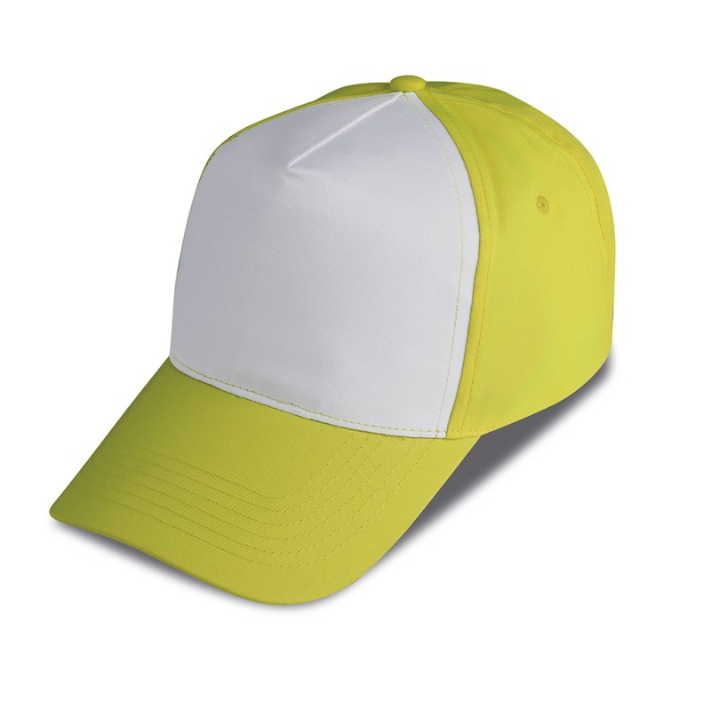 Cappellino golf 5 pannelli giallo personalizzato K18015G