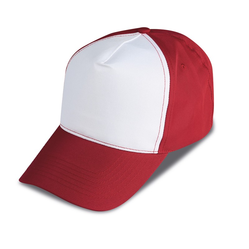 Cappellino golf 5 pannelli rosso personalizzato K18015R Cappellino golf 5 pannelli rosso personalizzato K18015R