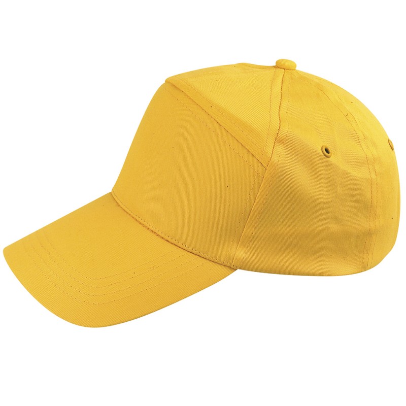 Cappellino 7 pannelli giallo personalizzato K18016G