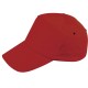 Cappellino 7 pannelli rosso personalizzato K18016R