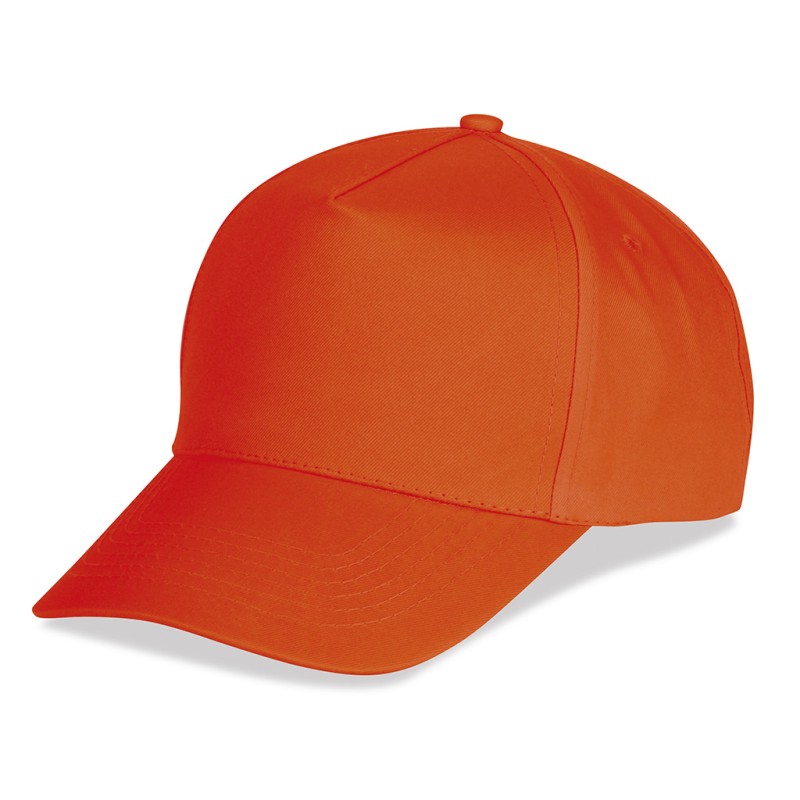Cappellino golf 5 pannelli arancione personalizzato K18019A