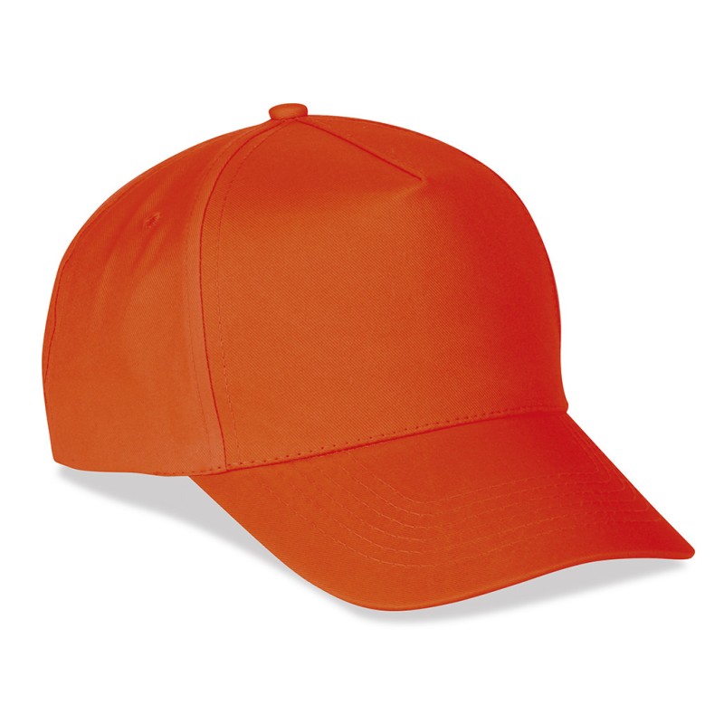 Cappellino golf 5 pannelli arancione personalizzato K18019A