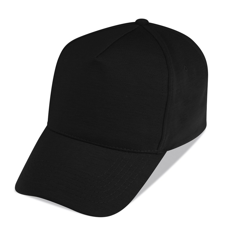 Cappellino golf 5 pannelli nero personalizzato K18024N