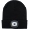 Cappellino zuccotto con luce cob in acrilico nero personalizzato K18027N