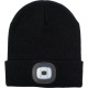 Cappellino zuccotto con luce cob in acrilico nero personalizzato K18027N