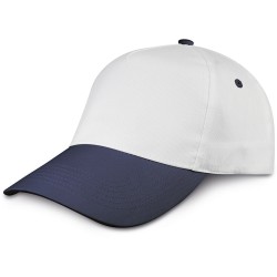 Cappellino golf 5 pannelli bianco/blu navy personalizzato K18040B/NY Cappellino golf 5 pannelli bianco/blu navy personalizzato K18040B/NY