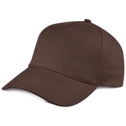 Cappellino golf 5 pannelli marrone personalizzato K18040M