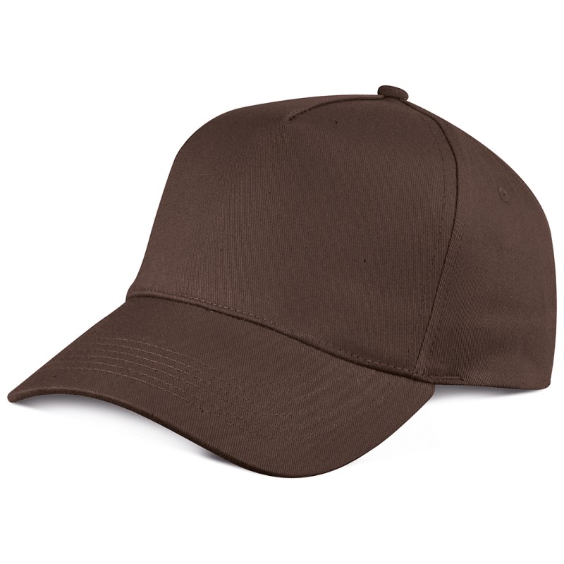 Cappellino golf 5 pannelli marrone personalizzato K18040M