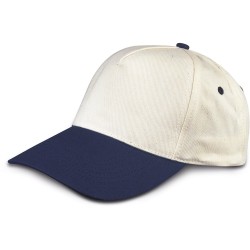 Cappellino golf 5 pannelli natural/blu navy personalizzato K18040NT/NY Cappellino golf 5 pannelli natural/blu navy personalizzato K18040NT/NY