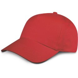 Cappellino golf 5 pannelli rosso personalizzato K18040R