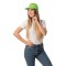 Cappellino golf 5 pannelli verde acido personalizzato K18040VA