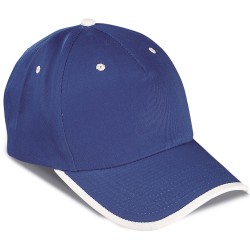 Cappellino 5 pannelli blu royal/natural personalizzato K18041BL/NT Cappellino 5 pannelli blu royal/natural personalizzato K18041BL/NT