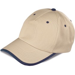 Cappellino 5 pannelli kaki/blu navy personalizzato K18041KA/NY Cappellino 5 pannelli kaki/blu navy personalizzato K18041KA/NY