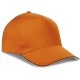 Cappellino 5 pannelli arancione personalizzato K18045A
