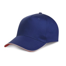 Cappellino 5 pannelli blu royal personalizzato K18045BL Cappellino 5 pannelli blu royal personalizzato K18045BL