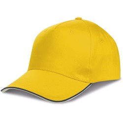 Cappellino 5 pannelli giallo personalizzato K18045G Cappellino 5 pannelli giallo personalizzato K18045G