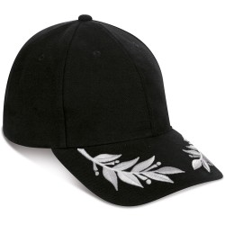 Cappellino 6 pannelli nero personalizzato K18054N Cappellino 6 pannelli nero personalizzato K18054N