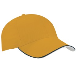 Cappellino 6 pannelli giallo personalizzato K18062G Cappellino 6 pannelli giallo personalizzato K18062G