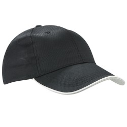 Cappellino 6 pannelli nero personalizzato K18062N Cappellino 6 pannelli nero personalizzato K18062N