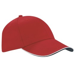 Cappellino 6 pannelli rosso personalizzato K18062R Cappellino 6 pannelli rosso personalizzato K18062R